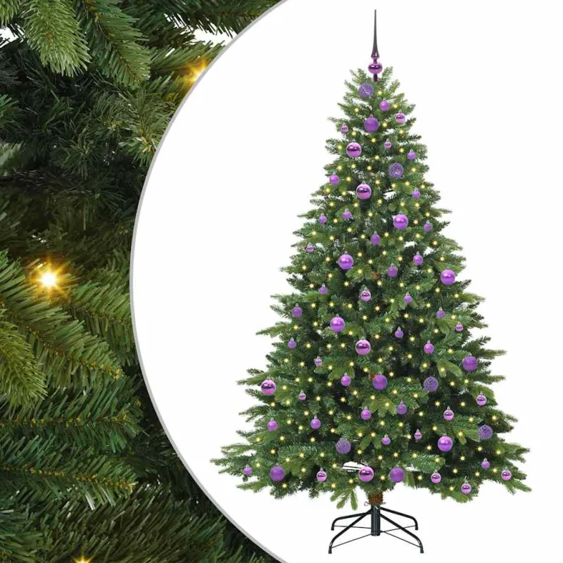 Dirbtinė Kalėdų eglutė su 300 LED Žalia 180 cm PE ir PVC