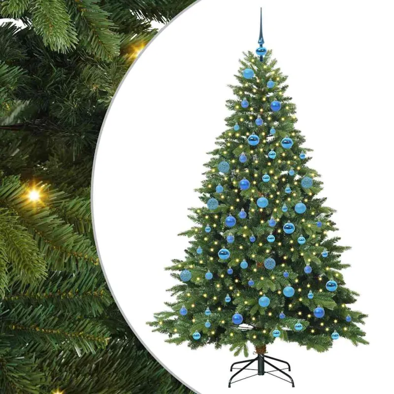 Dirbtinė Kalėdų eglutė su 300 LED Žalia 180 cm PE ir PVC
