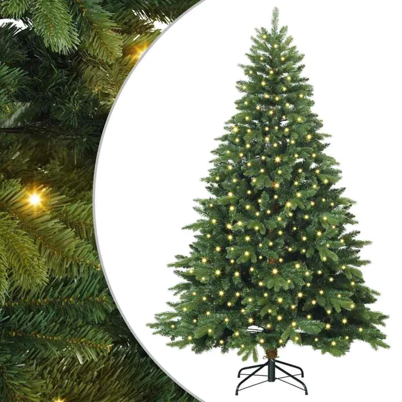 Dirbtinė Kalėdų eglutė su 300 LED Žalia 210 cm PE ir PVC