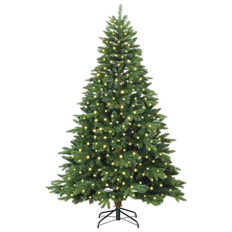 Dirbtinė Kalėdų eglutė su 300 LED Žalia 210 cm PE ir PVC