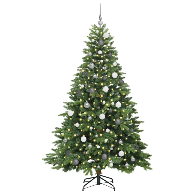 Dirbtinė Kalėdų eglutė su 300 LED Žalia 210 cm PE ir PVC