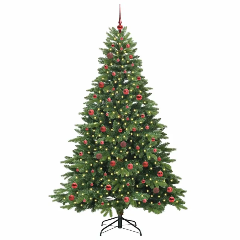 Dirbtinė Kalėdų eglutė su 300 LED Žalia 210 cm PE ir PVC