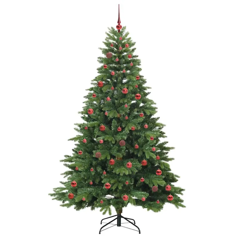 Dirbtinė Kalėdų eglutė su 300 LED Žalia 210 cm PE ir PVC