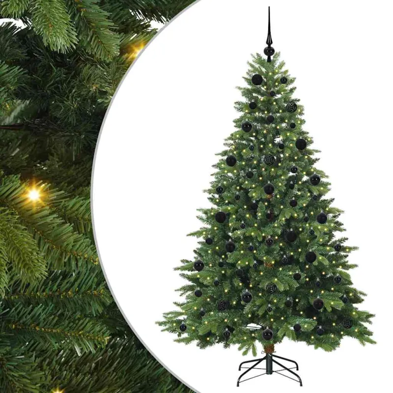 Dirbtinė Kalėdų eglutė su 300 LED Žalia 210 cm PE ir PVC