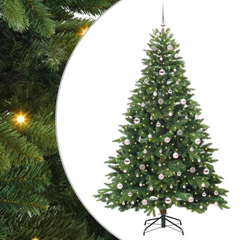 Dirbtinė Kalėdų eglutė su 300 LED Žalia 210 cm PE ir PVC