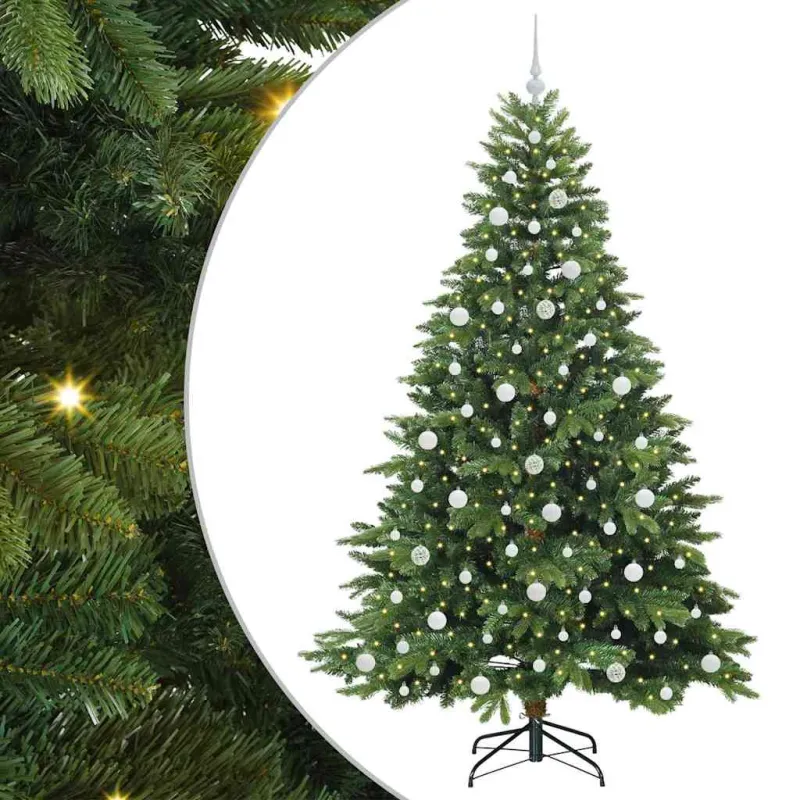 Dirbtinė Kalėdų eglutė su 300 LED Žalia 210 cm PE ir PVC