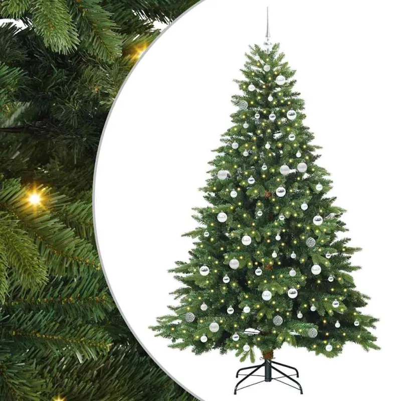 Dirbtinė Kalėdų eglutė su 300 LED Žalia 210 cm PE ir PVC
