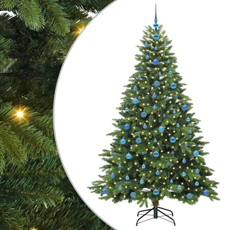 Dirbtinė Kalėdų eglutė su 300 LED Žalia 210 cm PE ir PVC
