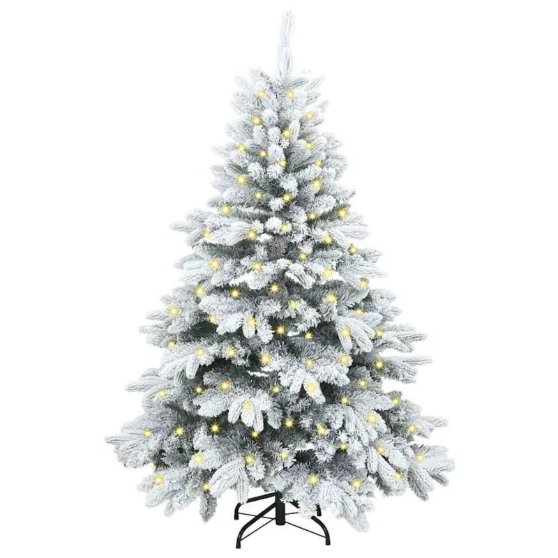 Dirbtinė Kalėdų eglutė su 150 LED Balta 120 cm PE ir PVC