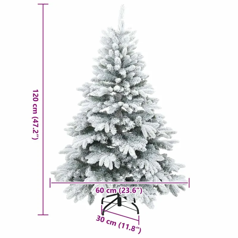 Dirbtinė Kalėdų eglutė su 150 LED Balta 120 cm PE ir PVC