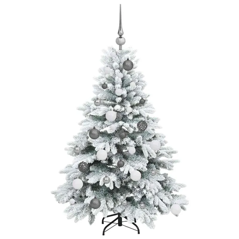 Dirbtinė Kalėdų eglutė su 150 LED Balta 120 cm PE ir PVC