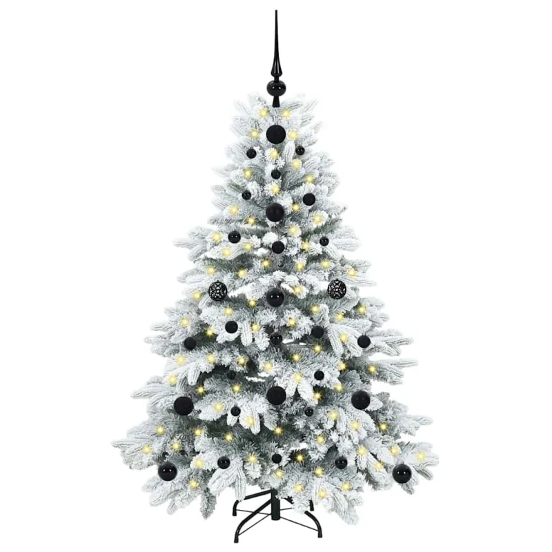 Dirbtinė Kalėdų eglutė su 150 LED Balta 120 cm PE ir PVC