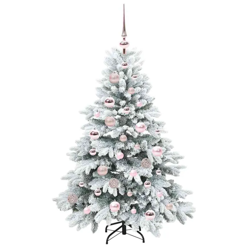 Dirbtinė Kalėdų eglutė su 150 LED Balta 120 cm PE ir PVC