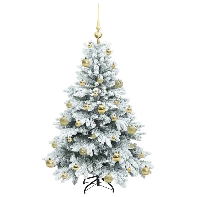 Dirbtinė Kalėdų eglutė su 150 LED Balta 120 cm PE ir PVC