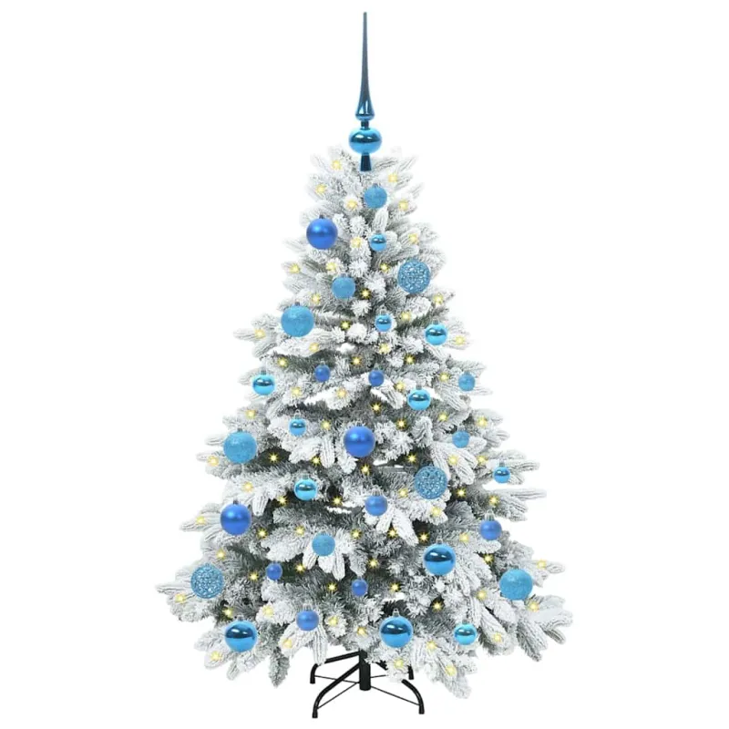 Dirbtinė Kalėdų eglutė su 150 LED Balta 120 cm PE ir PVC