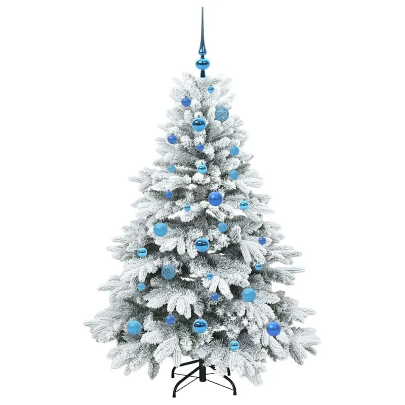 Dirbtinė Kalėdų eglutė su 150 LED Balta 150 cm PE ir PVC