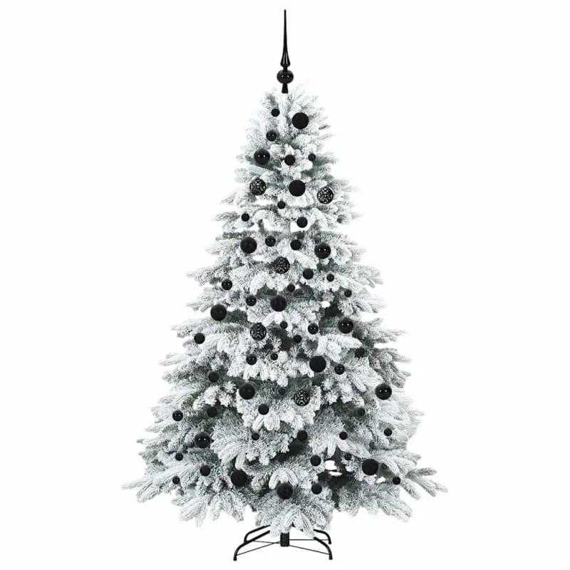 Dirbtinė Kalėdų eglutė su 300 LED Balta 180 cm PE ir PVC