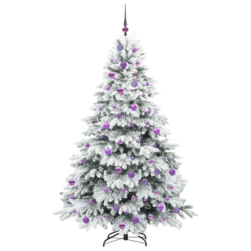Dirbtinė Kalėdų eglutė su 300 LED Balta 180 cm PE ir PVC