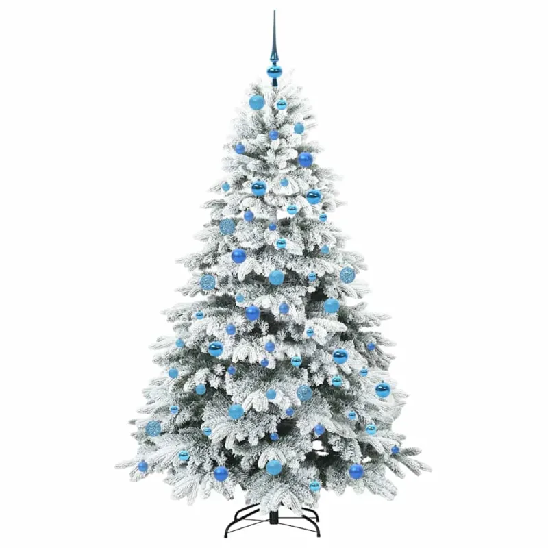 Dirbtinė Kalėdų eglutė su 300 LED Balta 180 cm PE ir PVC