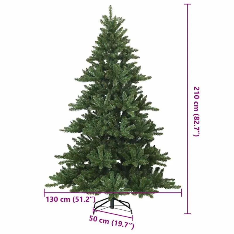 Dirbtinė Sulankstoma Kalėdų Eglutė Žalia 210 cm PVC ir Plienas