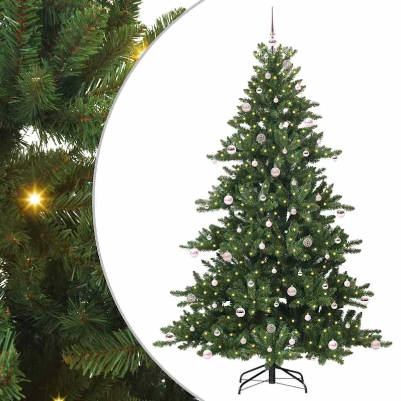 Dirbtinė Sulankstoma Kalėdų Eglutė Žalia 240 cm PVC ir Plienas