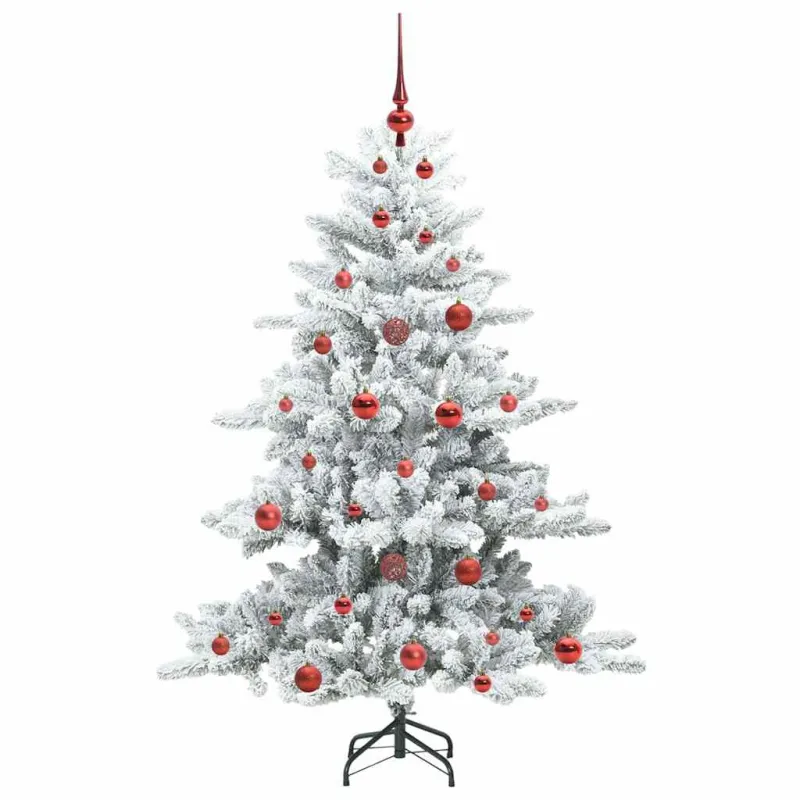 Dirbtinė Sulankstoma Kalėdų Eglutė Balta 150 cm PVC ir Plienas