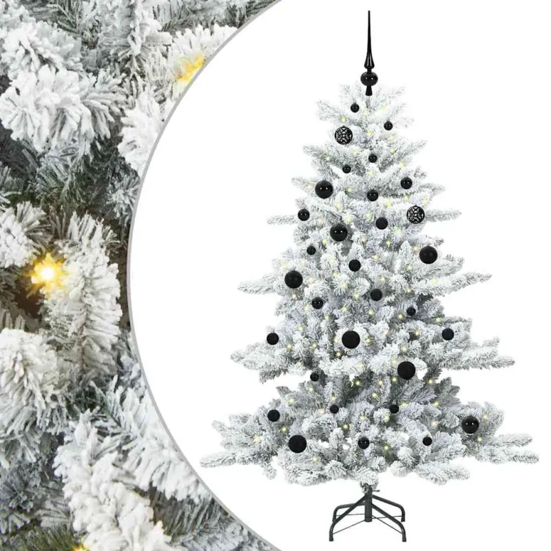 Dirbtinė Sulankstoma Kalėdų Eglutė Balta 150 cm PVC ir Plienas
