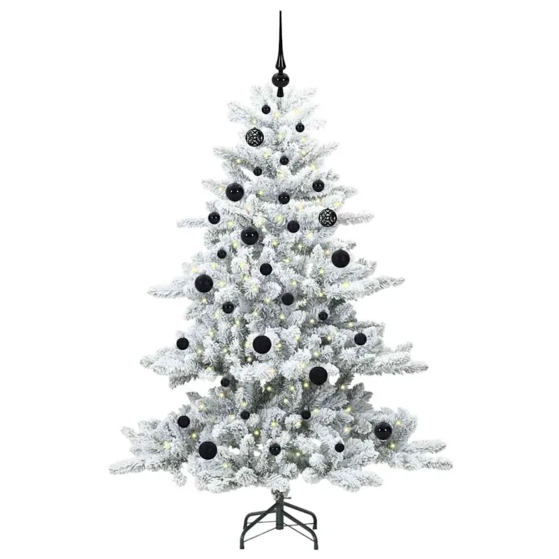 Dirbtinė Sulankstoma Kalėdų Eglutė Balta 150 cm PVC ir Plienas