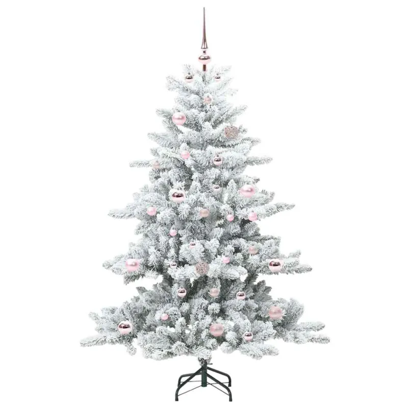Dirbtinė Sulankstoma Kalėdų Eglutė Balta 150 cm PVC ir Plienas