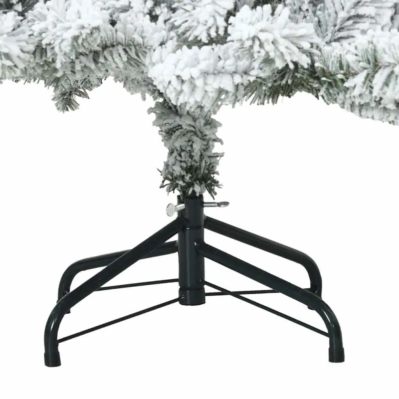 Dirbtinė Sulankstoma Kalėdų Eglutė Balta 150 cm PVC ir Plienas