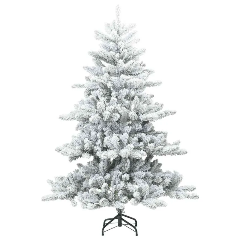 Dirbtinė Sulankstoma Kalėdų Eglutė Balta 150 cm PVC ir Plienas