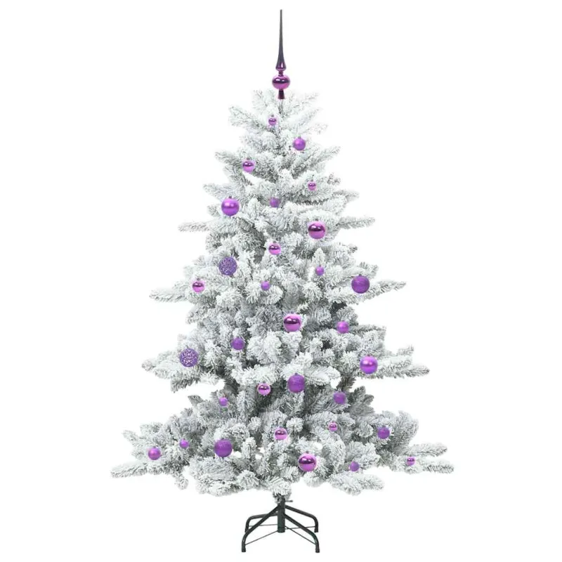Dirbtinė Sulankstoma Kalėdų Eglutė Balta 150 cm PVC ir Plienas
