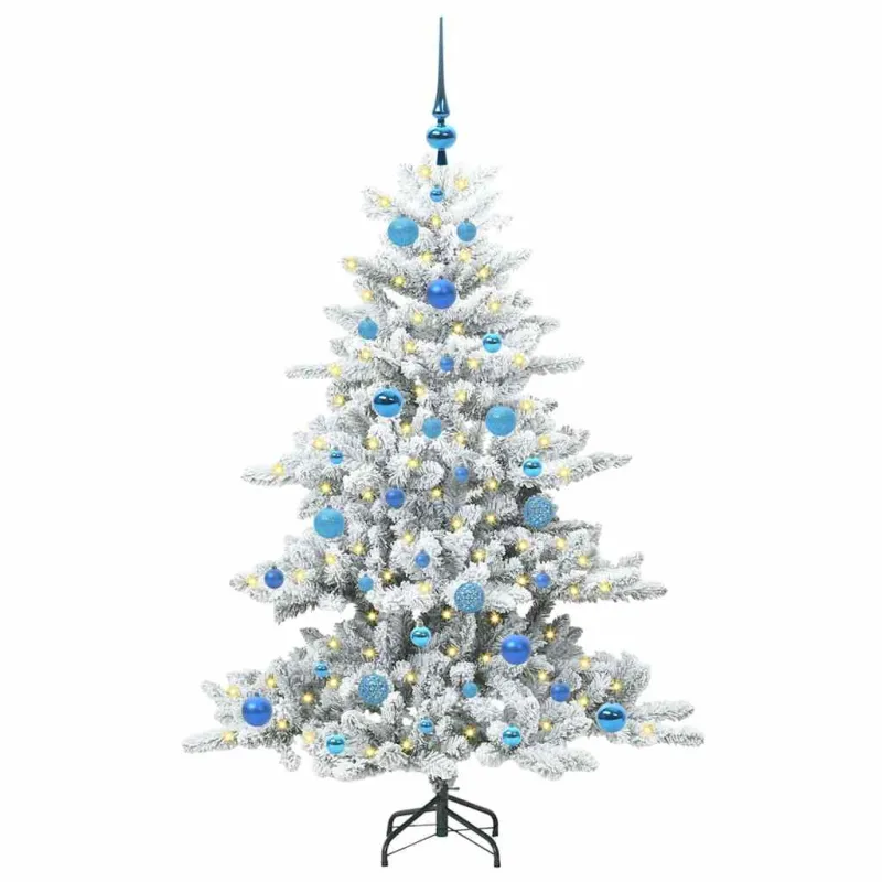 Dirbtinė Sulankstoma Kalėdų Eglutė Balta 150 cm PVC ir Plienas