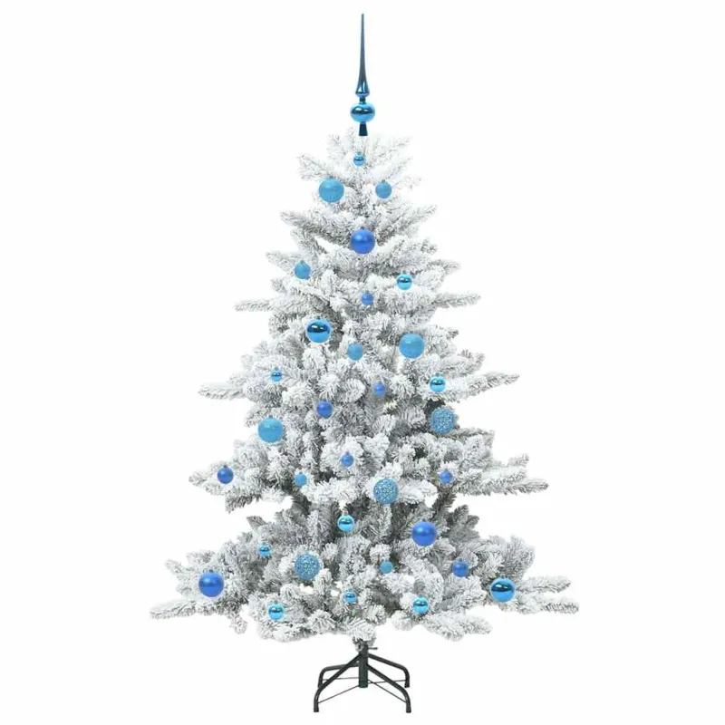 Dirbtinė Sulankstoma Kalėdų Eglutė Balta 150 cm PVC ir Plienas