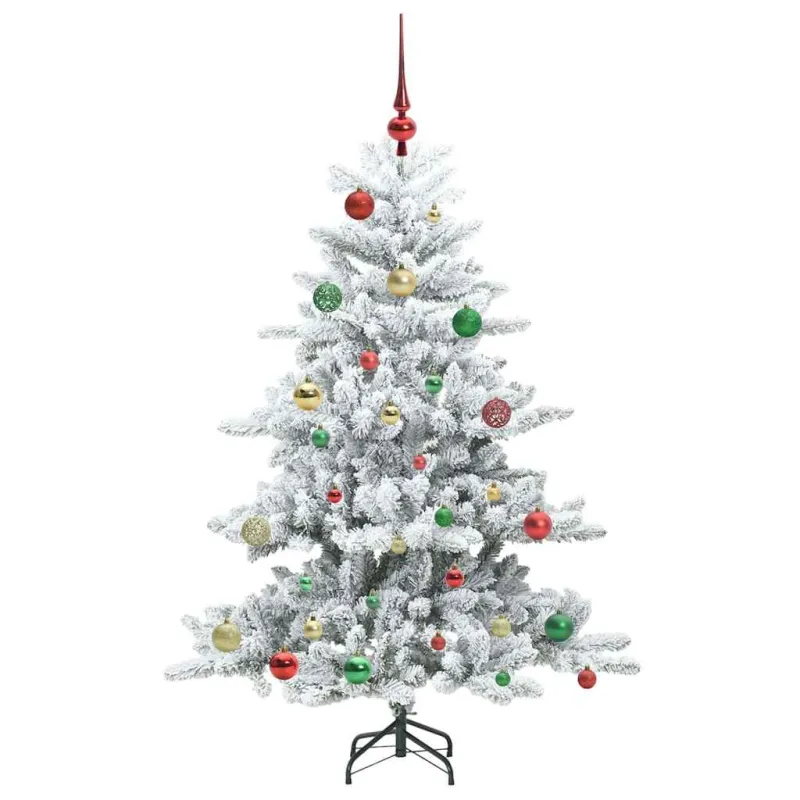 Dirbtinė Sulankstoma Kalėdų Eglutė Balta 150 cm PVC ir Plienas