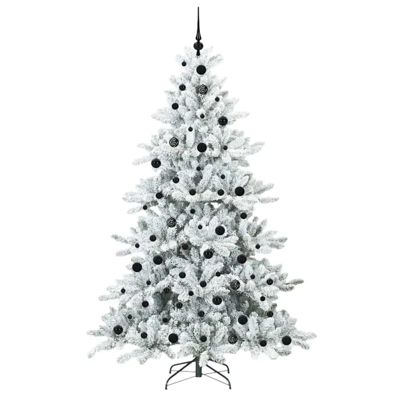 Dirbtinė Sulankstoma Kalėdų Eglutė Balta 210 cm PVC ir Plienas