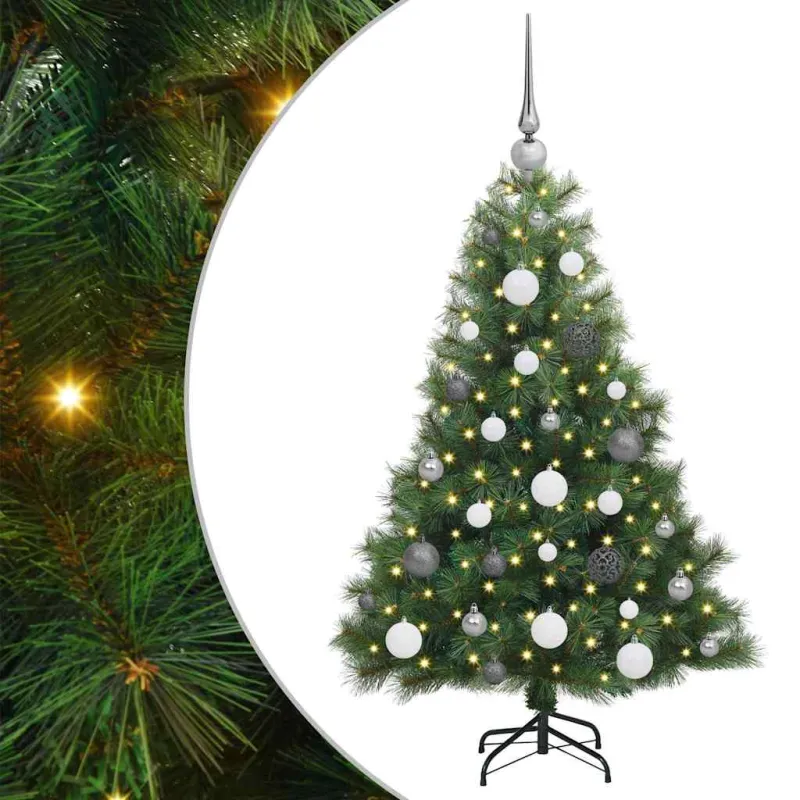 Dirbtinė Kalėdų eglutė su 150 LED Žalia 120 cm PE ir PVC