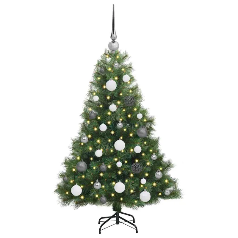 Dirbtinė Kalėdų eglutė su 150 LED Žalia 120 cm PE ir PVC