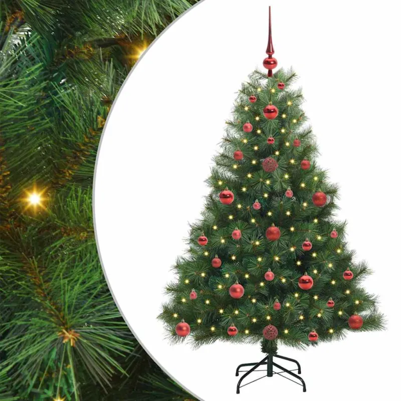 Dirbtinė Kalėdų eglutė su 150 LED Žalia 120 cm PE ir PVC