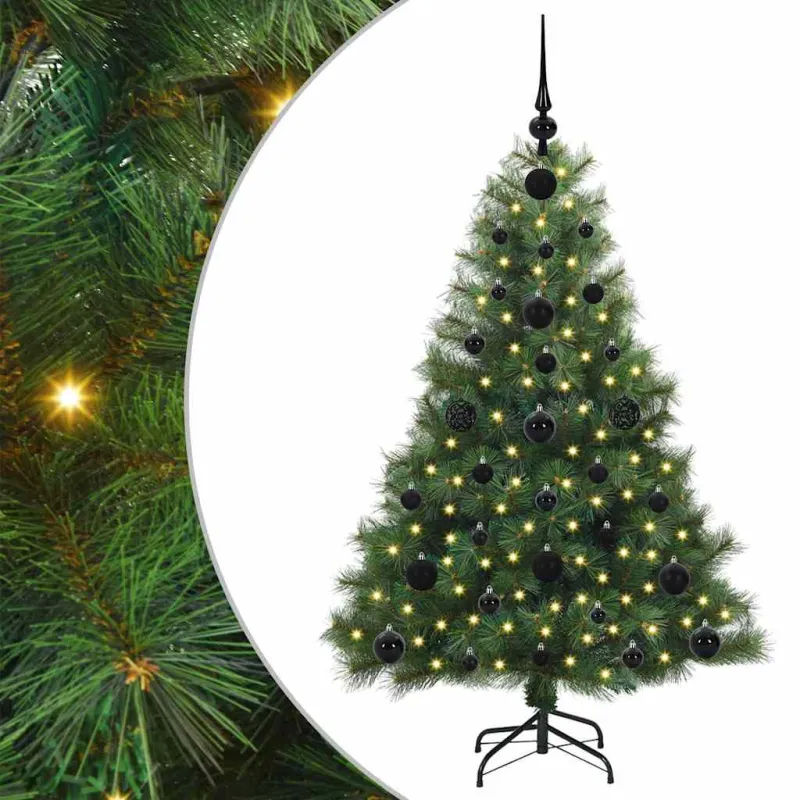 Dirbtinė Kalėdų eglutė su 150 LED Žalia 120 cm PE ir PVC