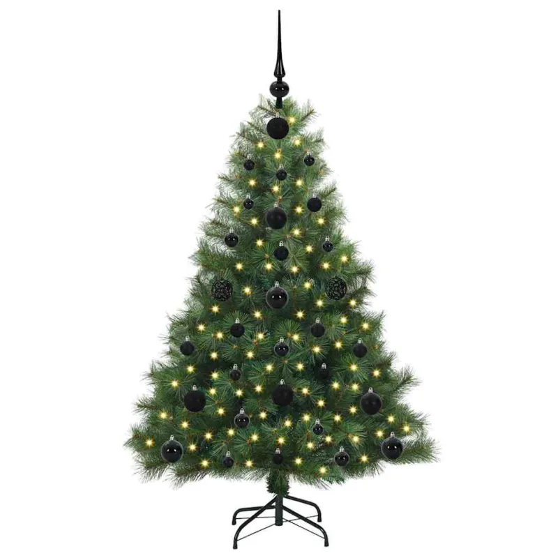Dirbtinė Kalėdų eglutė su 150 LED Žalia 120 cm PE ir PVC