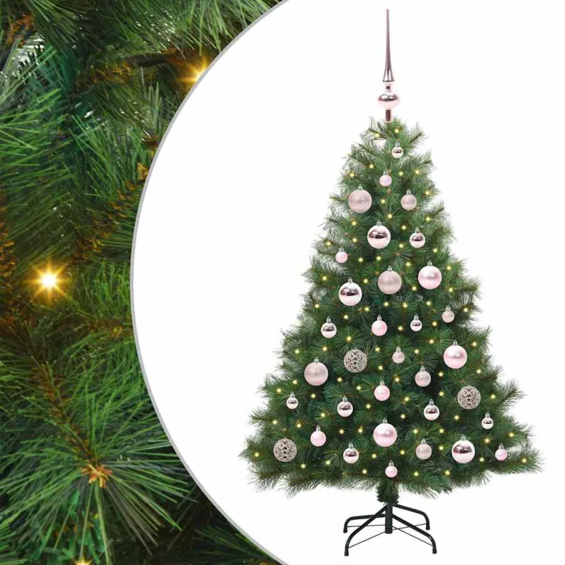 Dirbtinė Kalėdų eglutė su 150 LED Žalia 120 cm PE ir PVC
