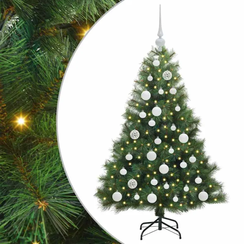 Dirbtinė Kalėdų eglutė su 150 LED Žalia 120 cm PE ir PVC