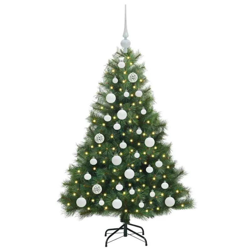 Dirbtinė Kalėdų eglutė su 150 LED Žalia 120 cm PE ir PVC
