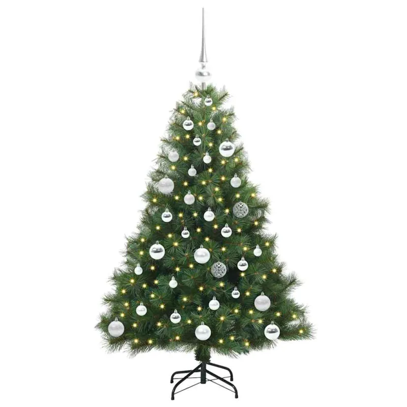 Dirbtinė Kalėdų eglutė su 150 LED Žalia 120 cm PE ir PVC