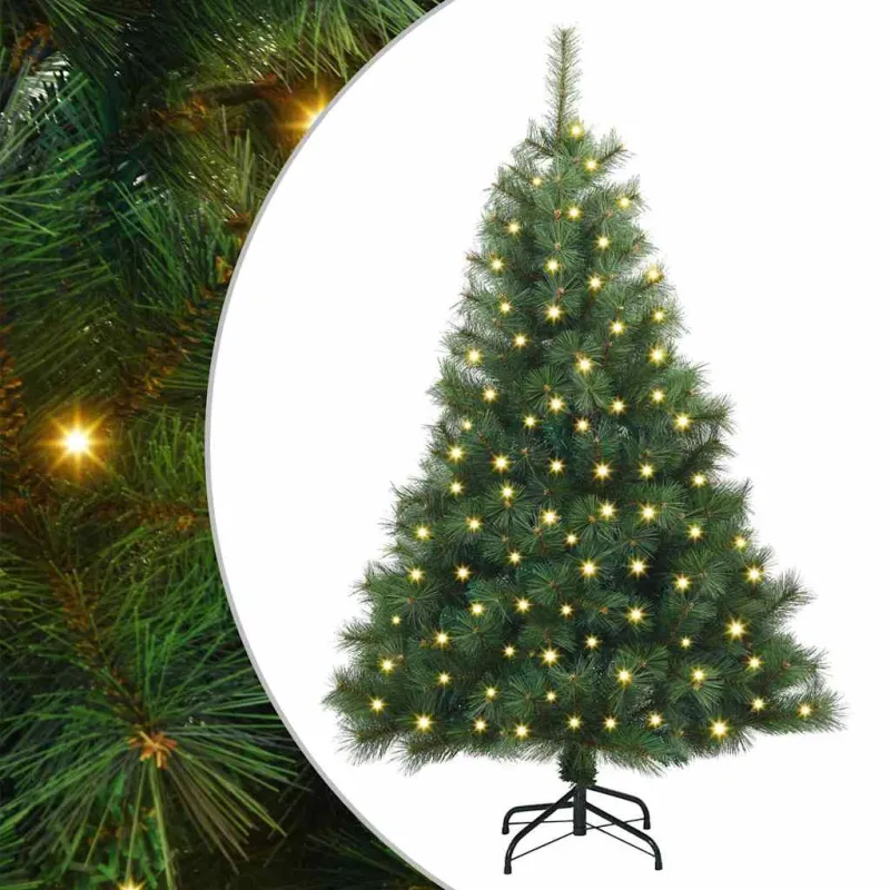 Dirbtinė Kalėdų eglutė su 150 LED Žalia 150 cm PE ir PVC