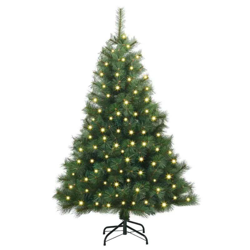 Dirbtinė Kalėdų eglutė su 150 LED Žalia 150 cm PE ir PVC