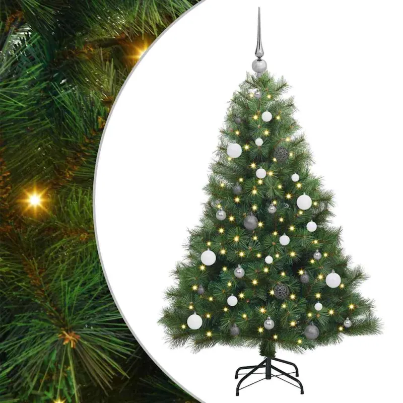 Dirbtinė Kalėdų eglutė su 150 LED Žalia 150 cm PE ir PVC
