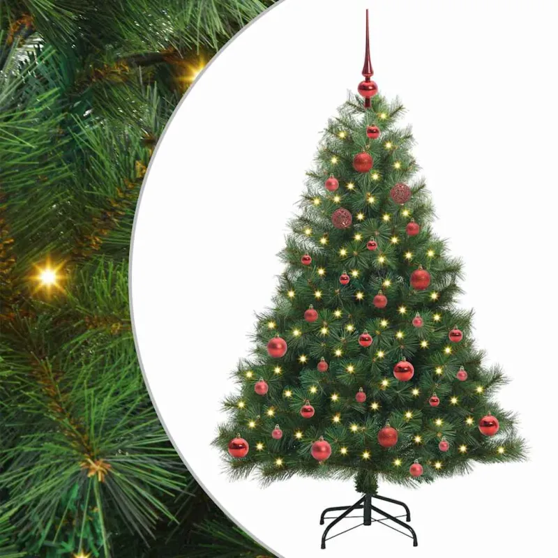 Dirbtinė Kalėdų eglutė su 150 LED Žalia 150 cm PE ir PVC