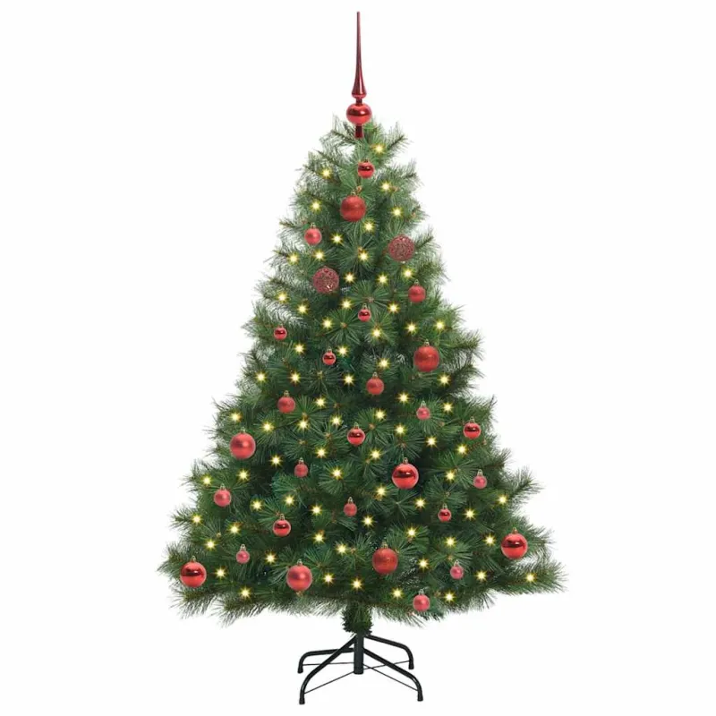 Dirbtinė Kalėdų eglutė su 150 LED Žalia 150 cm PE ir PVC